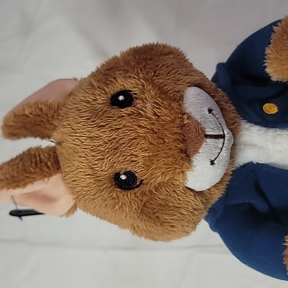 Kohl’s Cares Peter Rabbit Brown and White Plush Bunny 11” Blue Jacket - Picture 7 of 8
